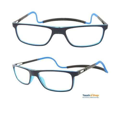 Gafas de lectura magnéticas color azul con filtro luz azul