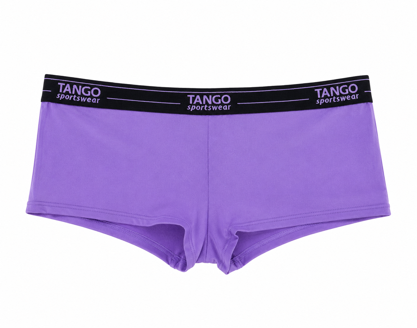 Braguita deportiva de bambú color morado TANGO Sportswear, vista frontal.
