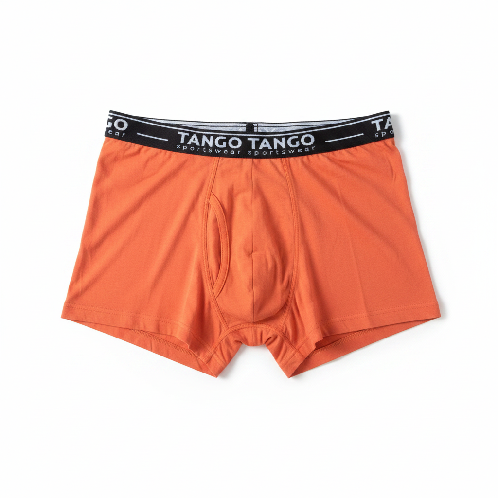 Calzoncillo bóxer de bambú color naranja TANGO Sportswear, vista frontal